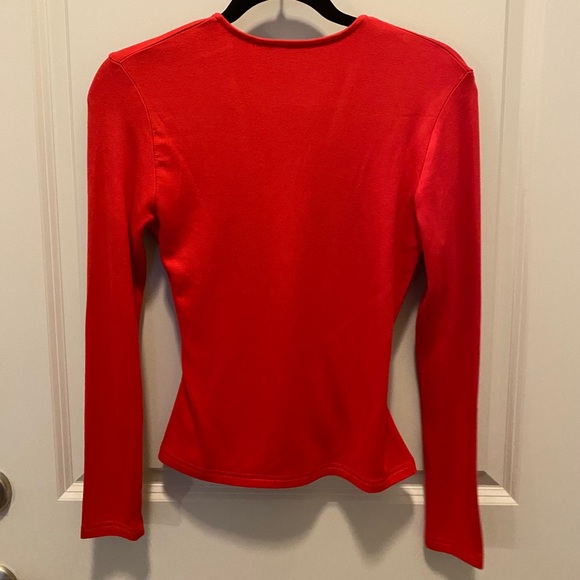 Cupcakes and Cashmere Red Long Sleeve Top - Picture 5 of 7